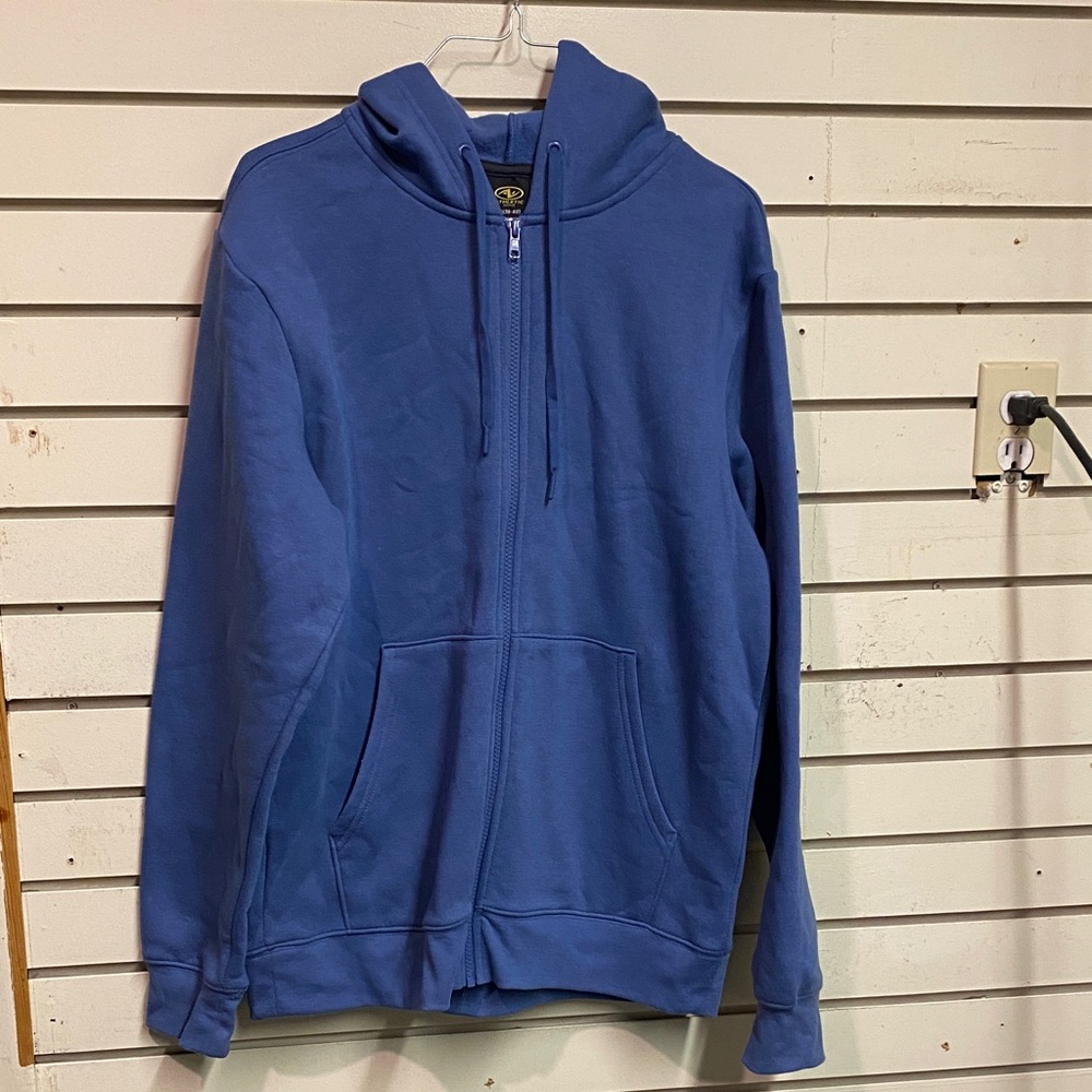Athletic Works Men's Zip-Up Sweater in Blue